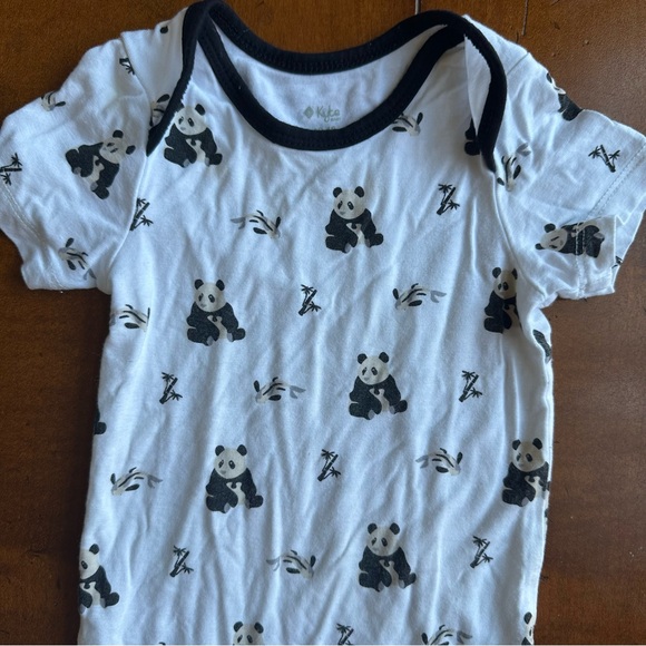 Kyte Baby Panda Print Short Sleeve Onsie - Size 12-18m| - Picture 2 of 5
